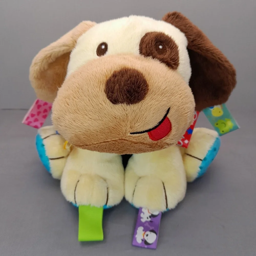 Taggies Yellow Puppy Dog Baby Lovey Security Blanket Rattle 10